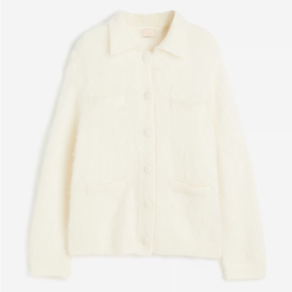 Mohair Premium Cream Cardigan